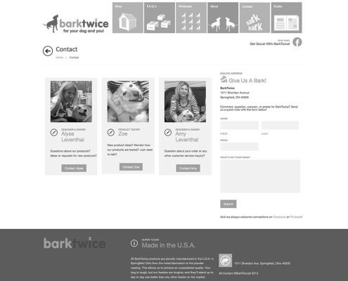 BarkTwice2 Contact Page