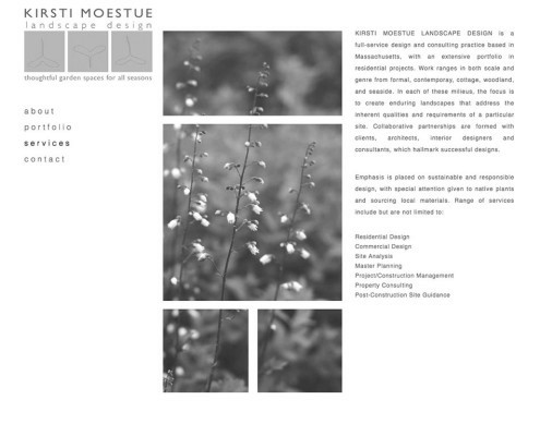 Kirsti Moestue Landscape Design Services Section