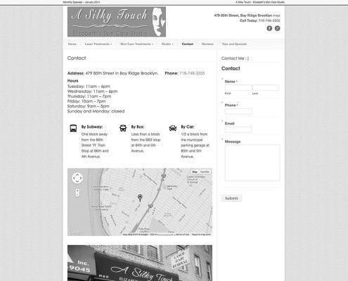 A Silky Touch Contact Page