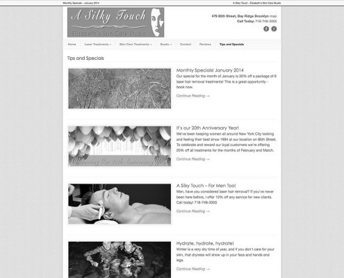 A Silky Touch Tips and Specials Overview Page
